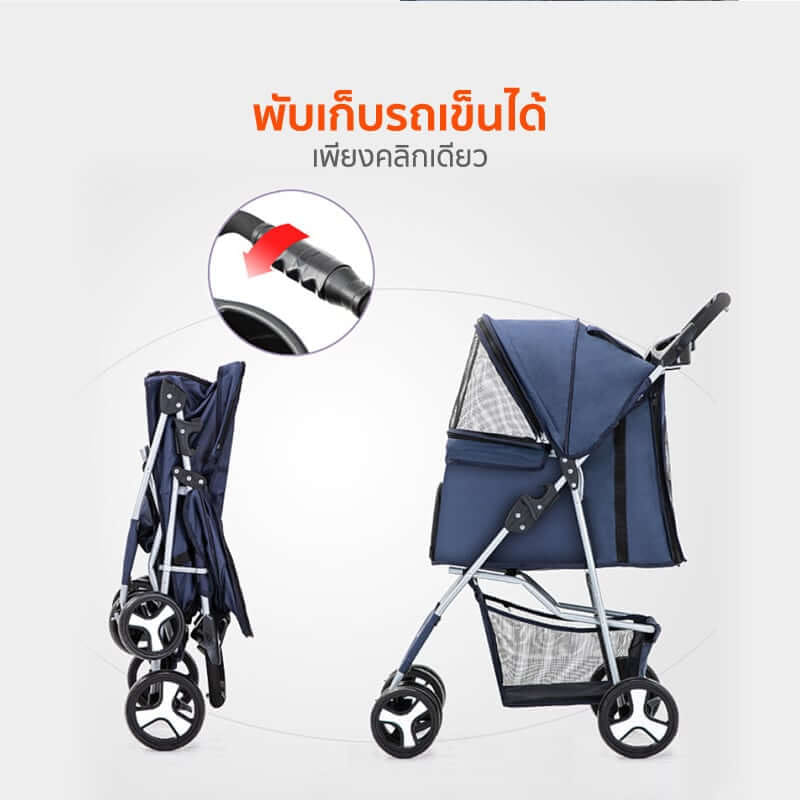 รถเข็นสัตว์เลี้ยง COCOGU รุ่น DTC-804 สีน้ำเงิน_5