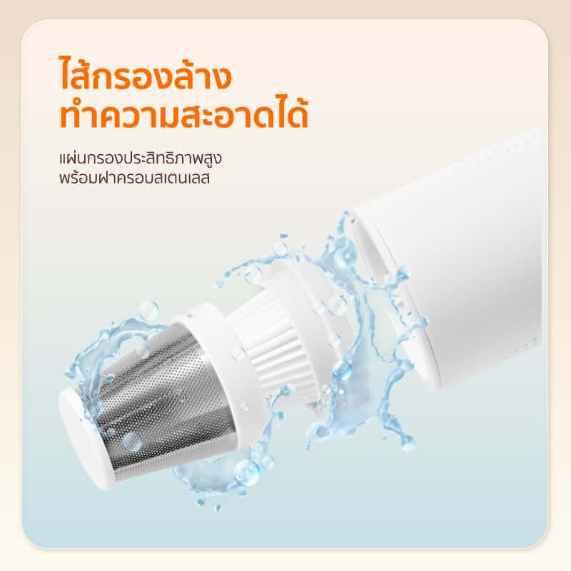เครื่องดูดฝุ่นพกพาไร้สาย SCE PLUS รุ่น VC-M สีขาว สำหรับดูดฝุ่นในรถ