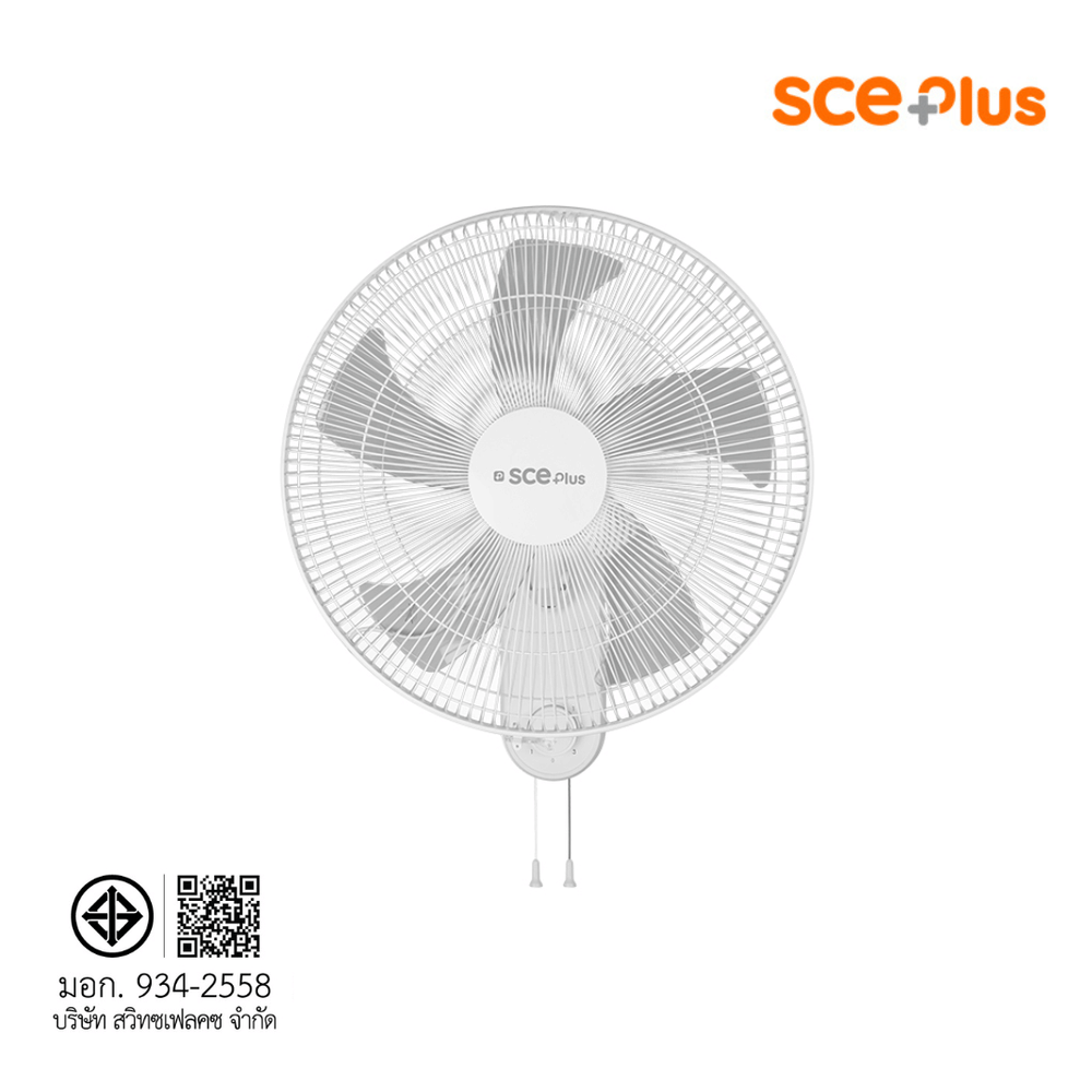 พัดลมติดผนัง 16 นิ้ว SCE PLUS รุ่น WF-6 สีขาว