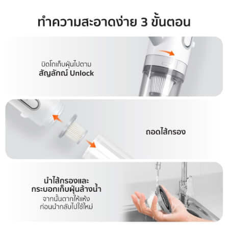 เครื่องดูดฝุ่นแบบด้าม SCE PLUS รุ่น VC-A สีเทา_7