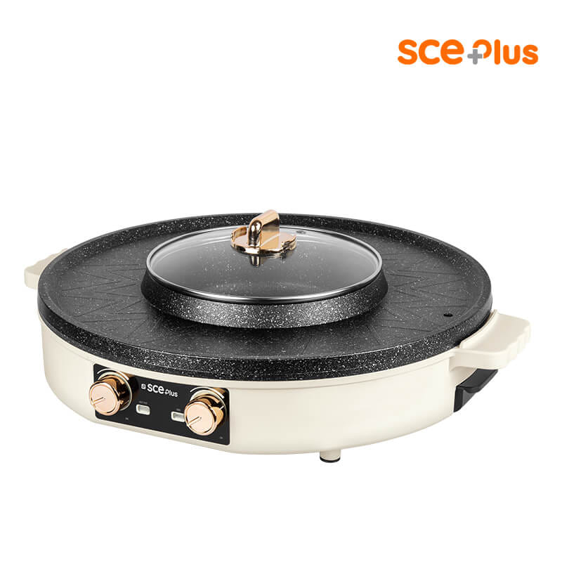 เตาปิ้งย่างไฟฟ้า SCE PLUS รุ่น G18 สีครีม_1