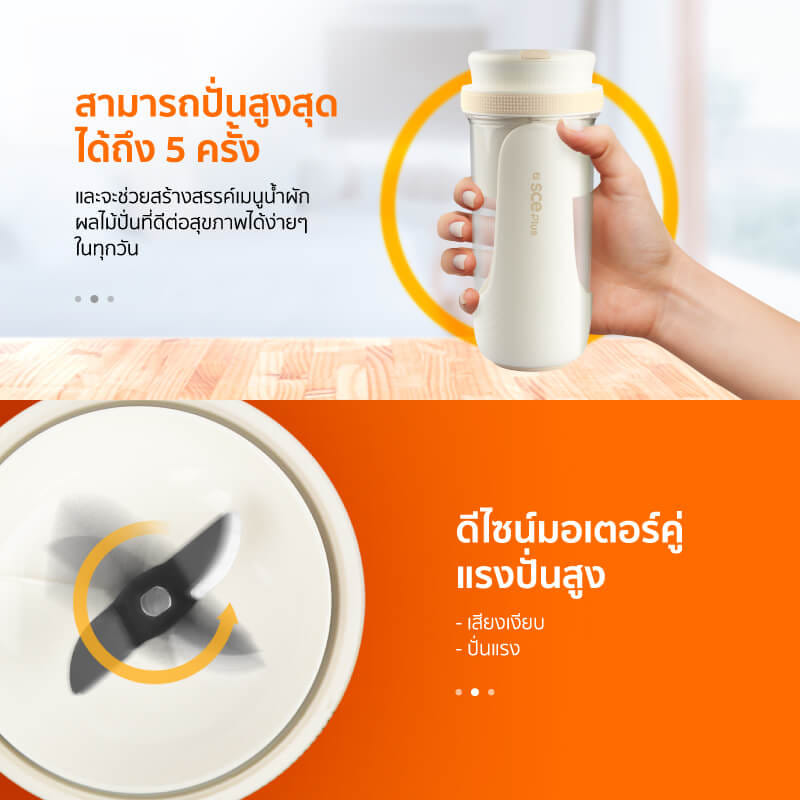 เครื่องปั่นน้ำผลไม้ SCE PLUS รุ่น C-WJ1 สีครีม_2