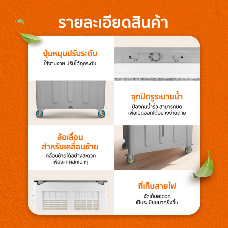 พัดลมไอเย็น SCE PLUS รุ่น MAX PRO 90L สีเทา