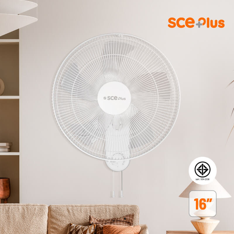 พัดลมติดผนัง 16 นิ้ว SCE PLUS รุ่น WF-6 สีขาว_7