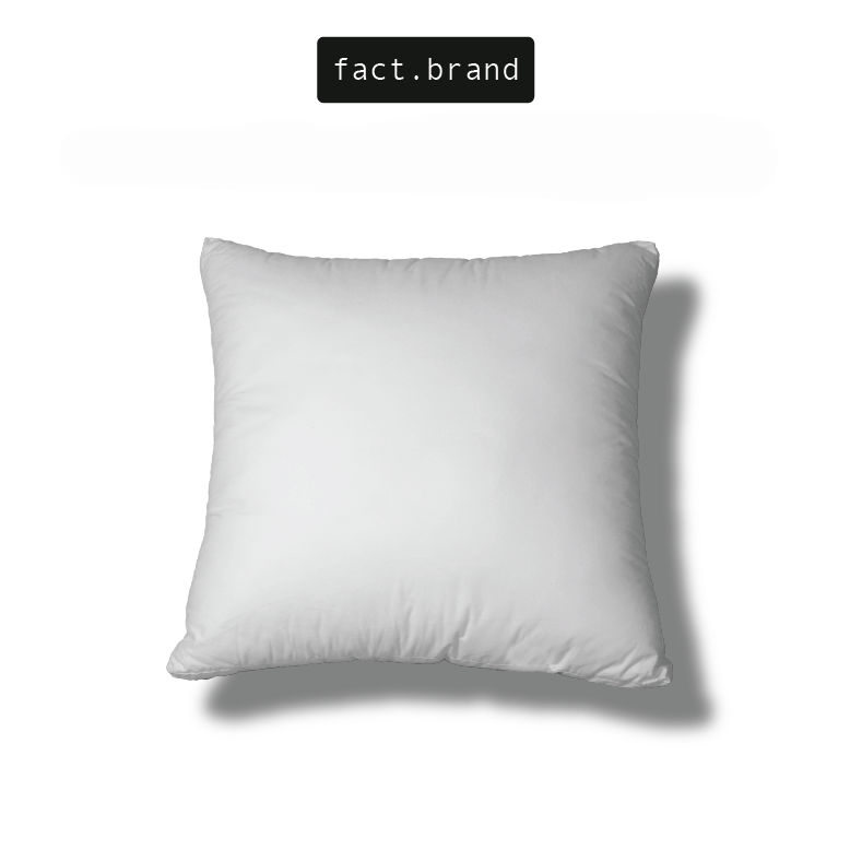 หมอนอิง Fact.Brand เส้นใยฮอลโลคอนจูเกด 24x24 นิ้ว สีขาว
