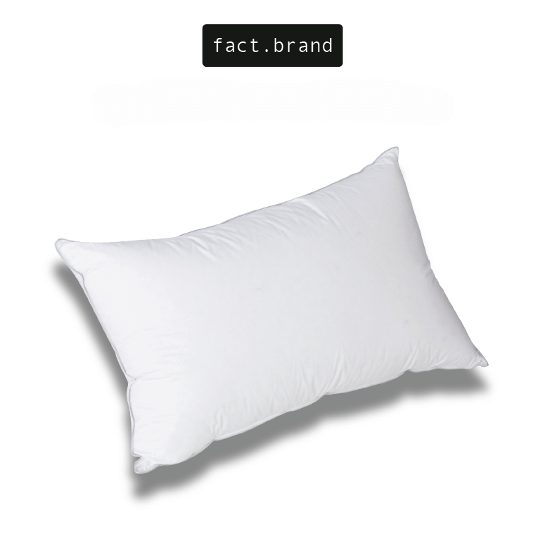 หมอนหนุน Fact.Brand เส้นใยฮอลโลคอนจูเกด รุ่น เเน่น สีขาว 