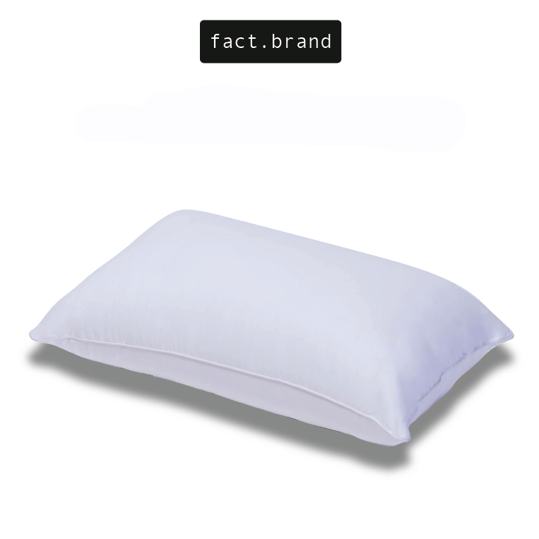 หมอนหนุน Fact.Brand ไมโครไฟเบอร์ แบบเวอร์จิ้น รุ่นเเน่น สีขาว