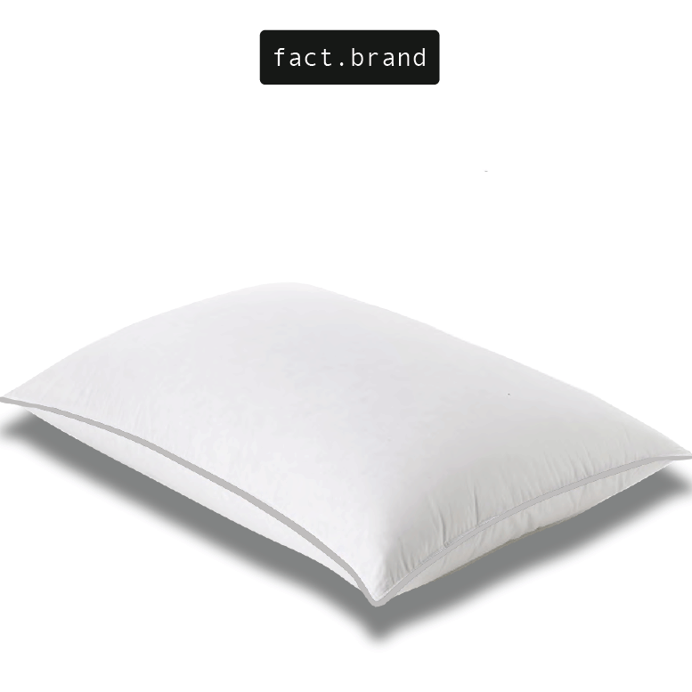 หมอนหนุน Fact.Brand ไมโครไฟเบอร์ แบบเวอร์จิ้น รุ่น นุ่ม สีขาว