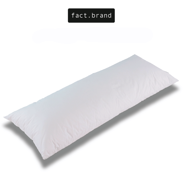 หมอนข้าง Fact.Brand เส้นใยไมโครไฟเบอร์ รุ่น นุ่ม สีขาว