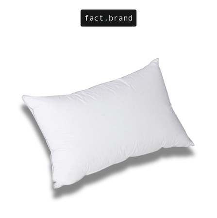 หมอนหนุน Fact.Brand เส้นใยฮอลโลคอนจูเกด รุ่น เเน่น สีขาว _0