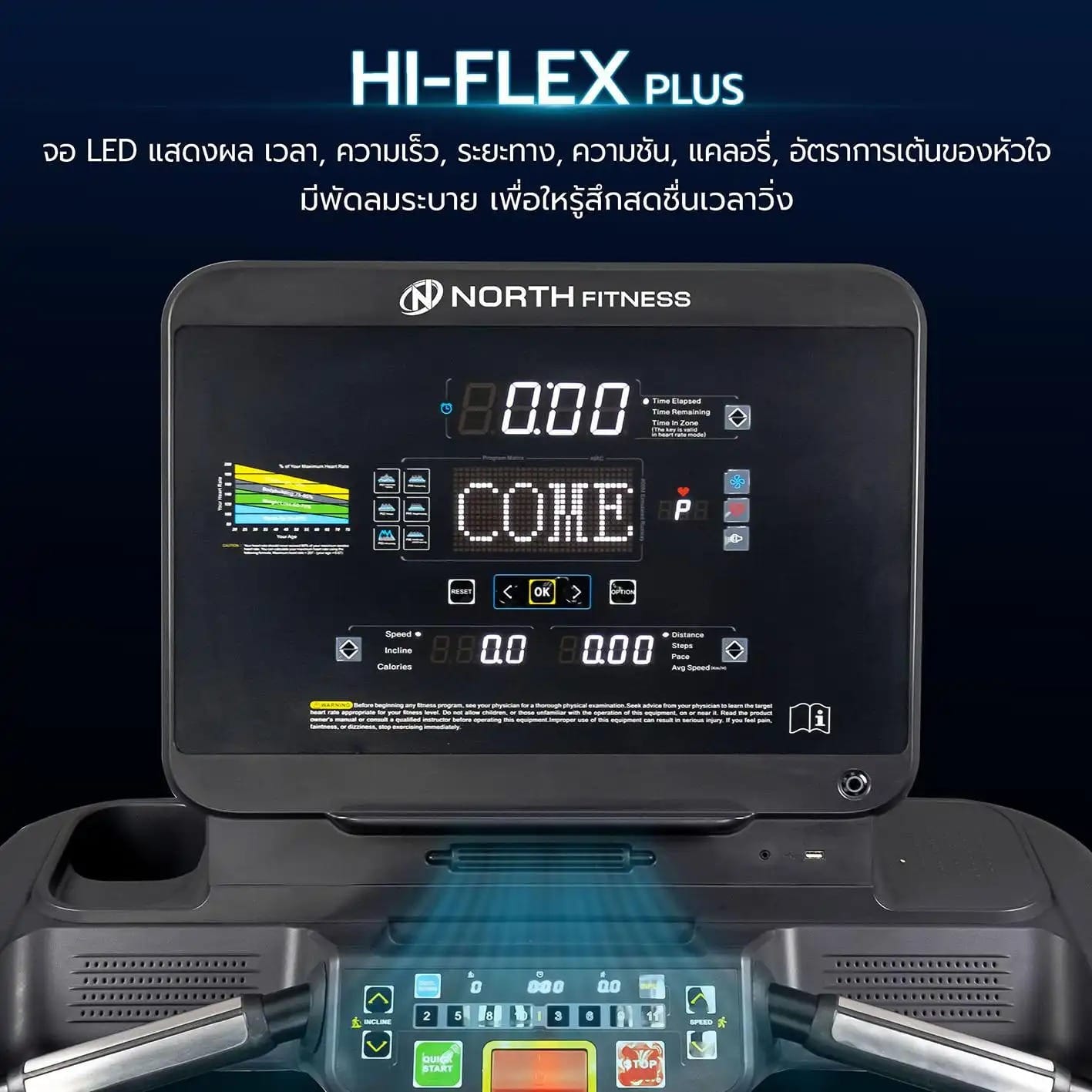 ลู่วิ่งไฟฟ้า NORTH FITNESS รุ่น HI-FLEX PLUS AC 7 HP_2