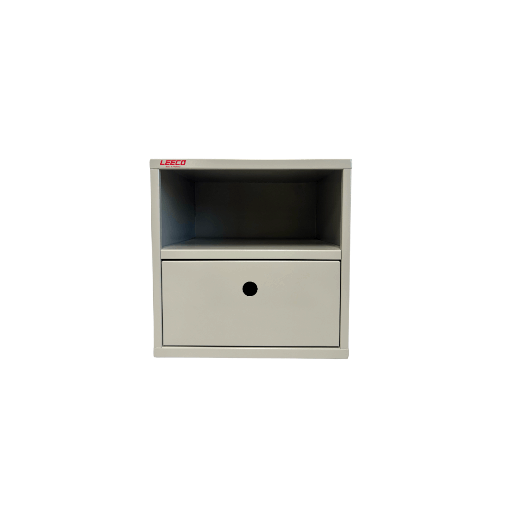 ตู้โชว์ ตู้แขวน LEECO BX-1D สีเทาอ่อน