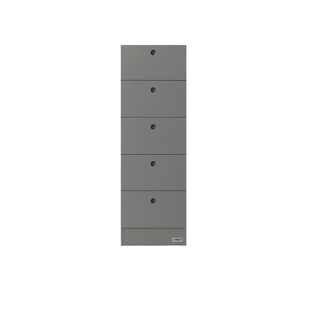 ตู้ลิ้นชักเหล็ก 5 ลิ้นชัก LEECO LC03-D CONCRETE GREY