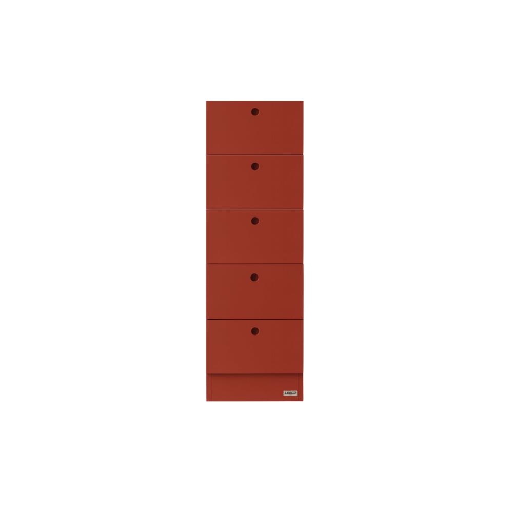 ตู้ลิ้นชักเหล็ก 5 ลิ้นชัก LEECO LC03-D TERRACOTTA RED