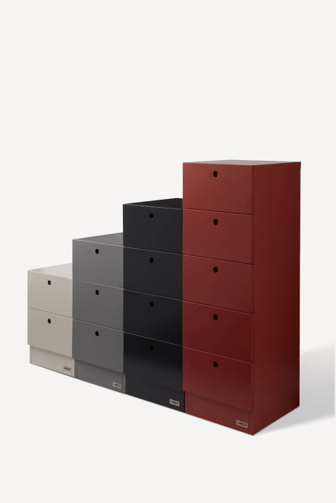 ตู้ลิ้นชักเหล็ก 3 ลิ้นชัก LEECO LC03-B TERRACOTA RED_5
