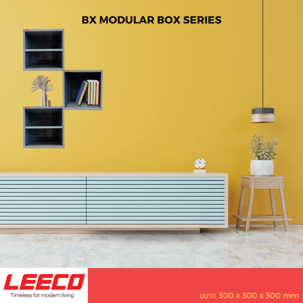 ตู้โชว์ ตู้แขวน LEECO BX-NS สีเทา