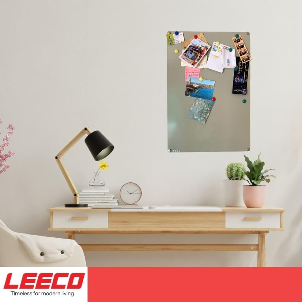 บอร์ดกระดานแม่เหล็กติดผนัง LEECO รุ่น MB-5840 เทาอ่อน_3