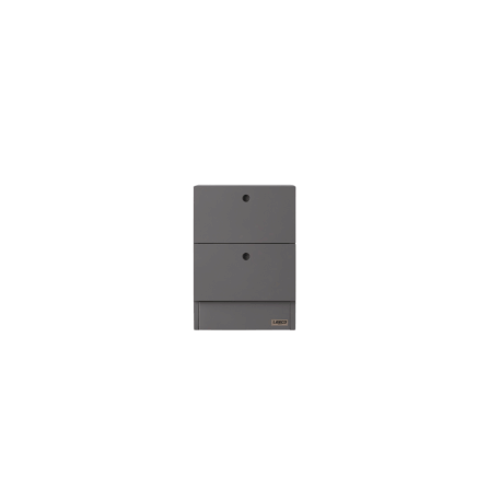 ตู้ลิ้นชักเหล็ก 2 ลิ้นชัก LEECO LC03-A CONCRETE GREY