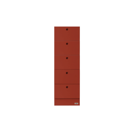 ตู้ลิ้นชักเหล็ก 5 ลิ้นชัก LEECO LC03-D TERRACOTTA RED_0