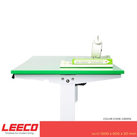 โต๊ะปรับระดับไฟฟ้า หน้าไม้ MDF เคลือบไฮกลอส มอเตอร์ 2 ระดับ LEECO GT-612-SM-GREEN เขียว_2