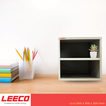 ตู้โชว์ ตู้แขวน LEECO BX-1D สีเทา_8