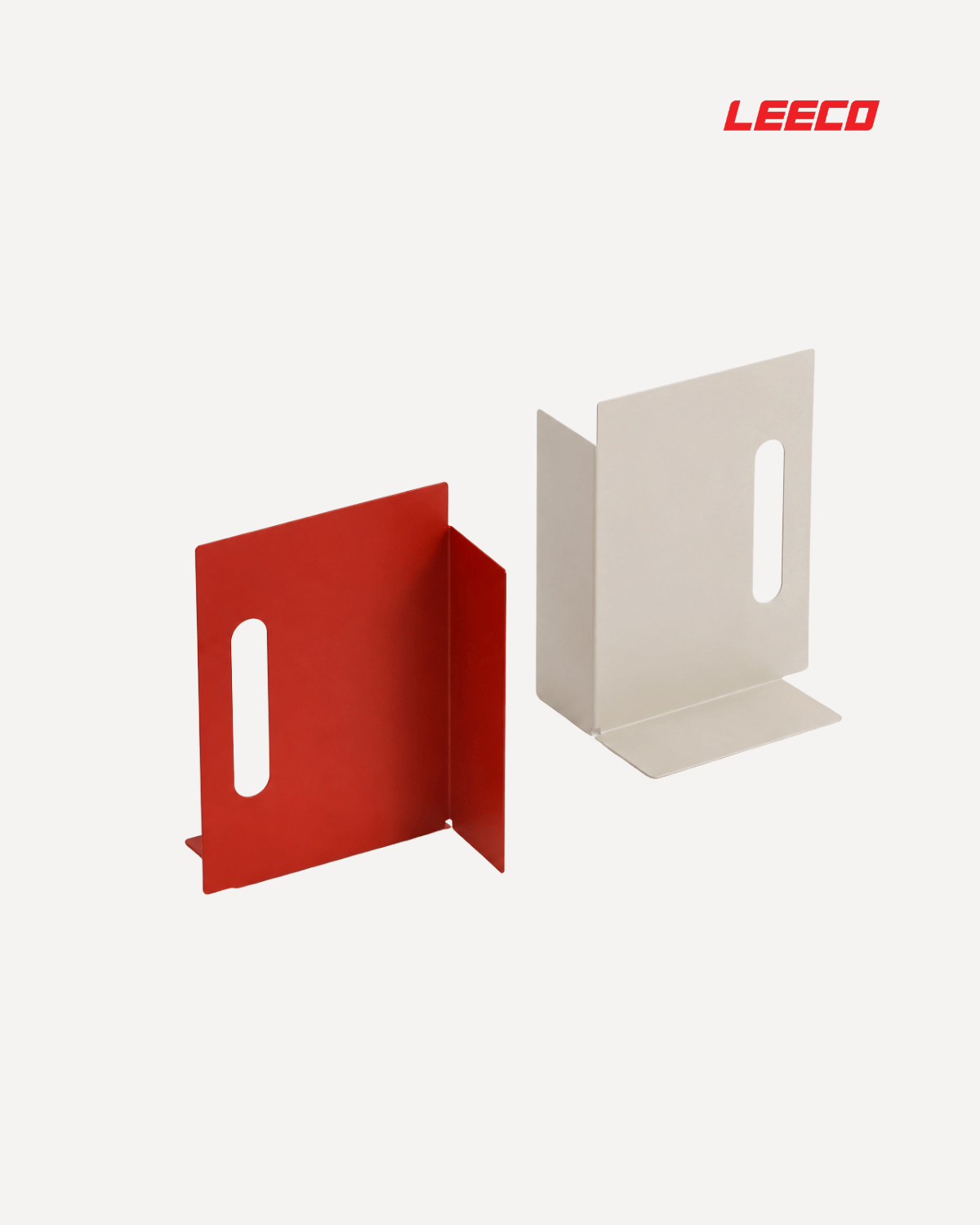 ที่กั้นหนังสือเหล็ก LEECO รุ่น FRAMEWORK ขนาด 15X12X20 ซม. สีขาว 2 ชิ้น_4