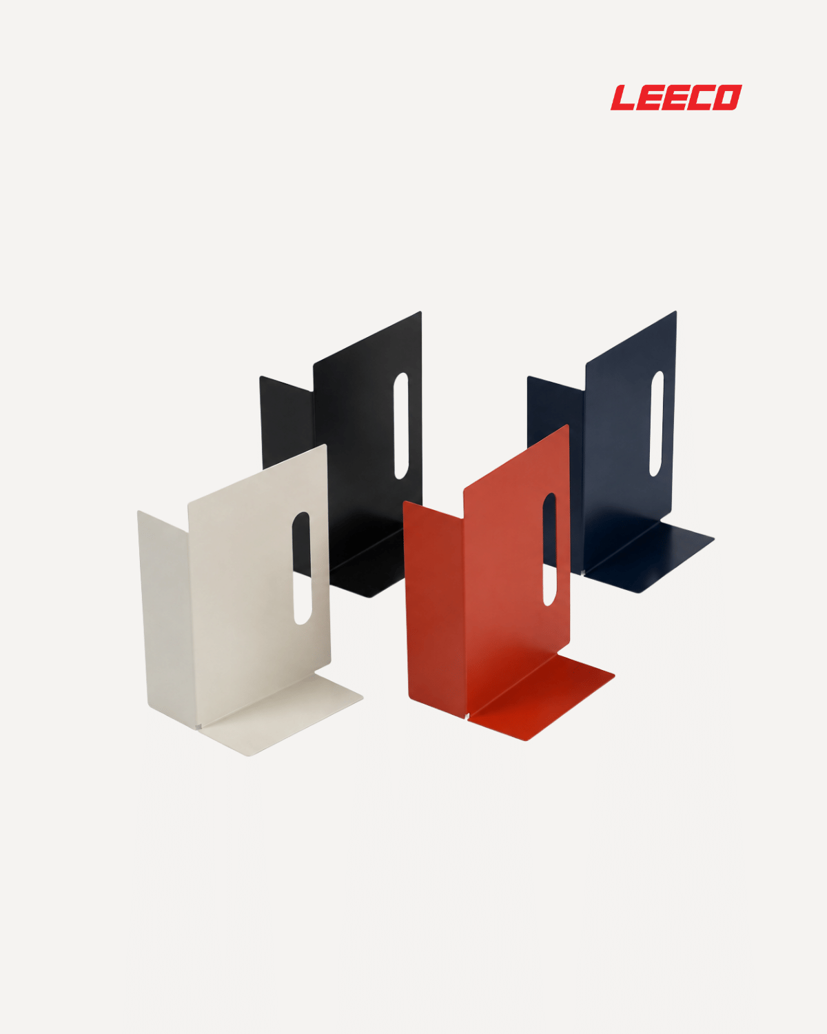 ที่กั้นหนังสือเหล็ก LEECO รุ่น FRAMEWORK ขนาด 15X12X20 ซม. สีขาว 2 ชิ้น_6