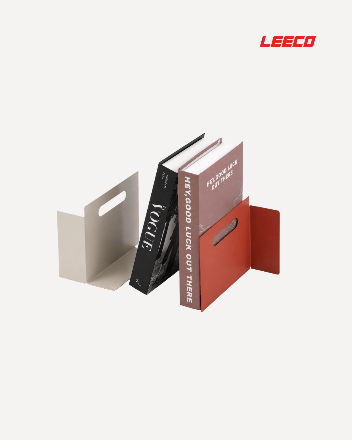 ที่กั้นหนังสือเหล็ก LEECO รุ่น FRAMEWORK ขนาด 15X12X20 ซม. สีขาว 2 ชิ้น_9