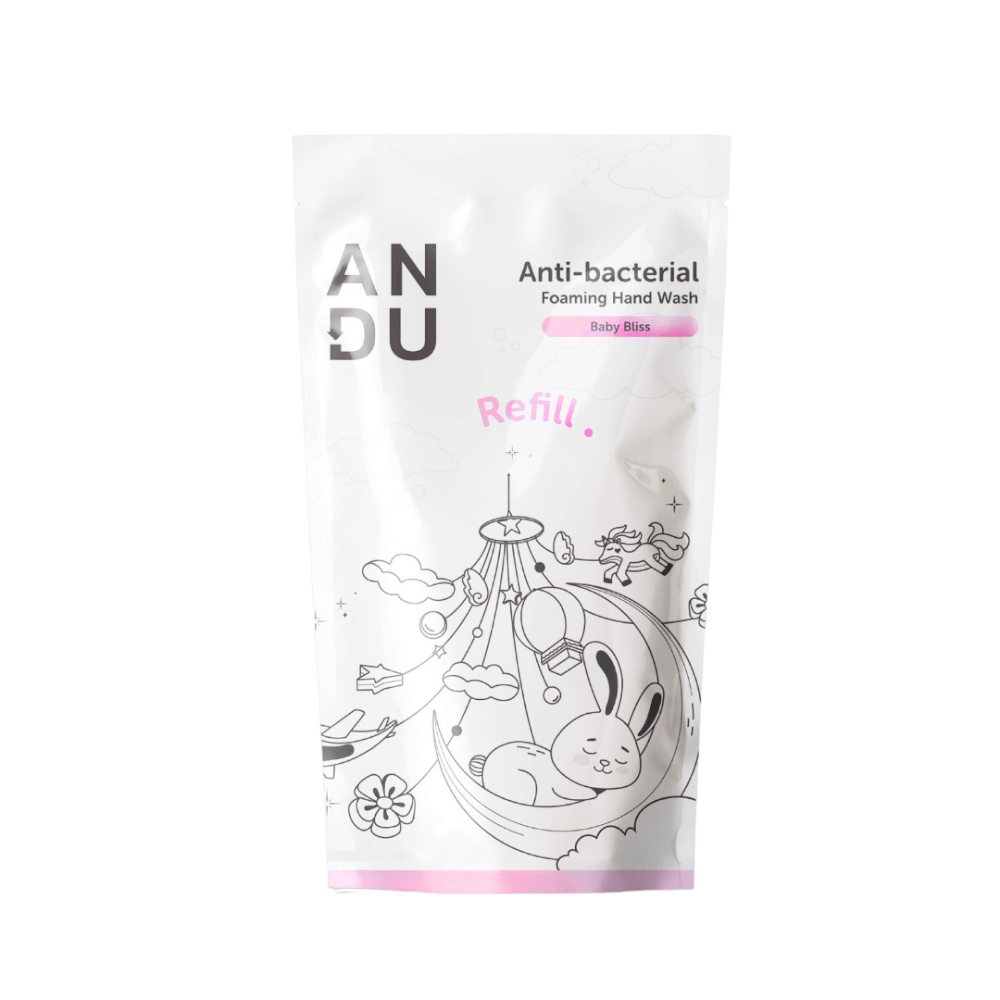 ถุงเติมรีฟิลโฟมล้างมือ ลดการสะสมของแบคทีเรีย ANDU (อันดู) กลิ่น BABY BLISS 200 มล._0