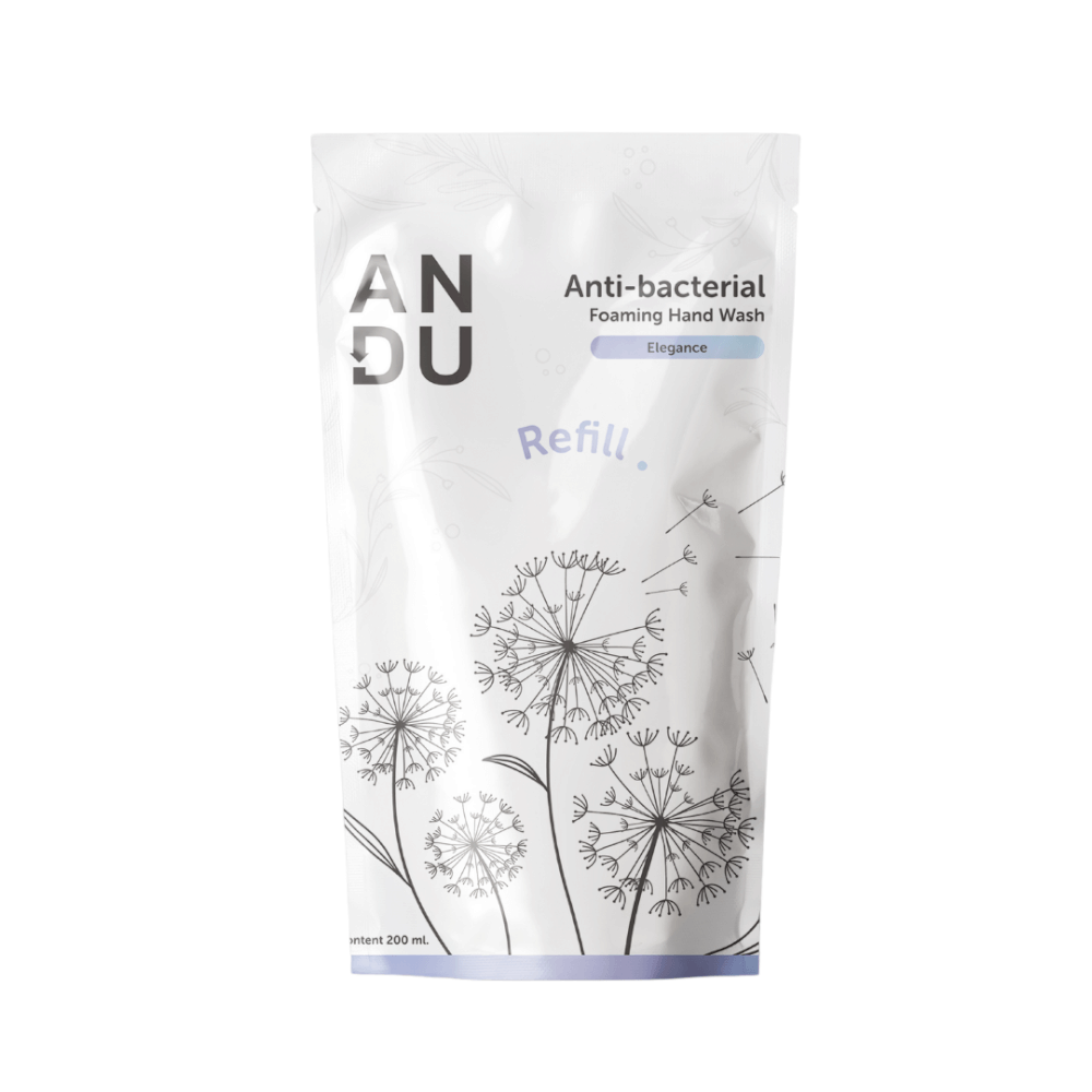 ถุงเติมรีฟิลโฟมล้างมือ ลดการสะสมของแบคทีเรีย ANDU (อันดู) กลิ่น ELEGANCE 200 มล._1