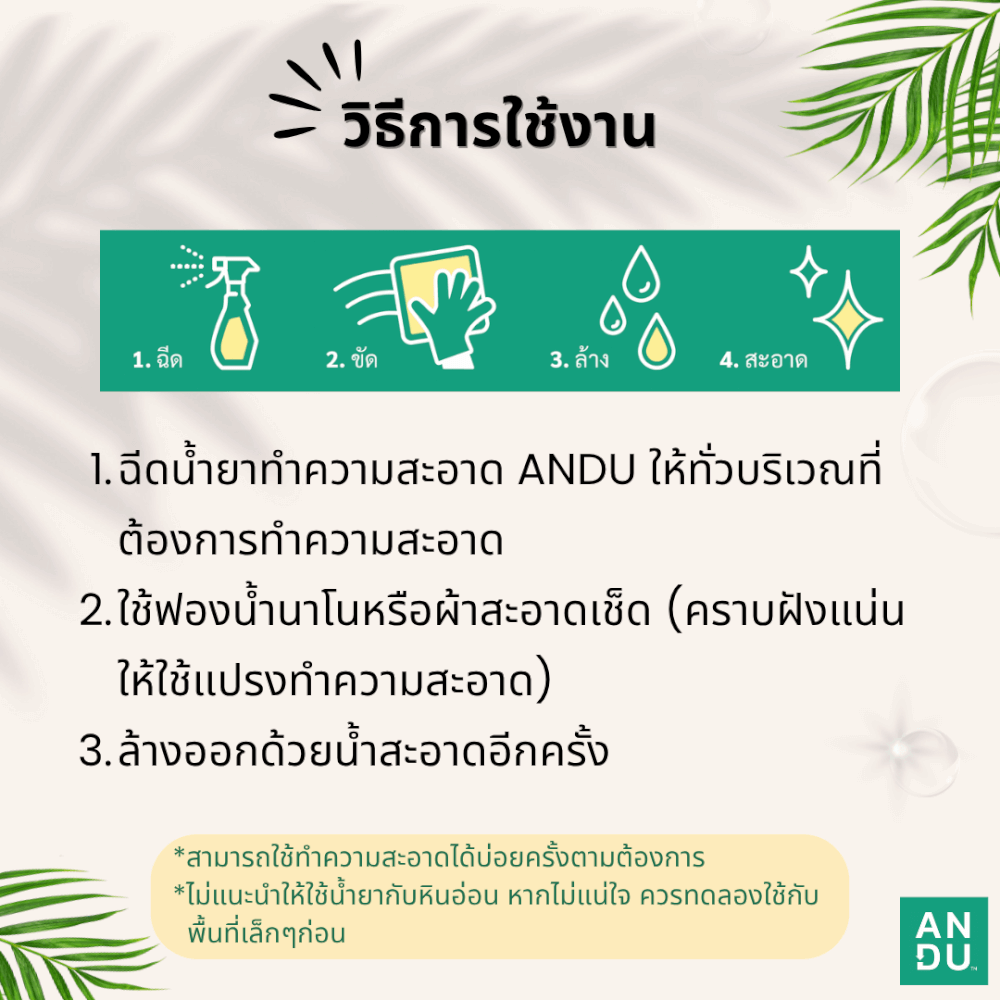 น้ำยาขจัดคราบน้ำ คราบหินปูน ANDU (อันดู) 500 มล._3