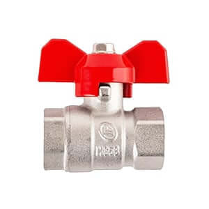 บอล์วาล์วปีกผีเสื้อ LL1043 แบบชุบนิคเกิ้ล 3/8"