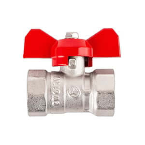 บอล์วาล์วปีกผีเสื้อ LL1163 แบบชุบนิคเกิ้ล 1/2"