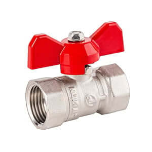 บอล์วาล์วปีกผีเสื้อ LL1163 แบบชุบนิคเกิ้ล 1/2"