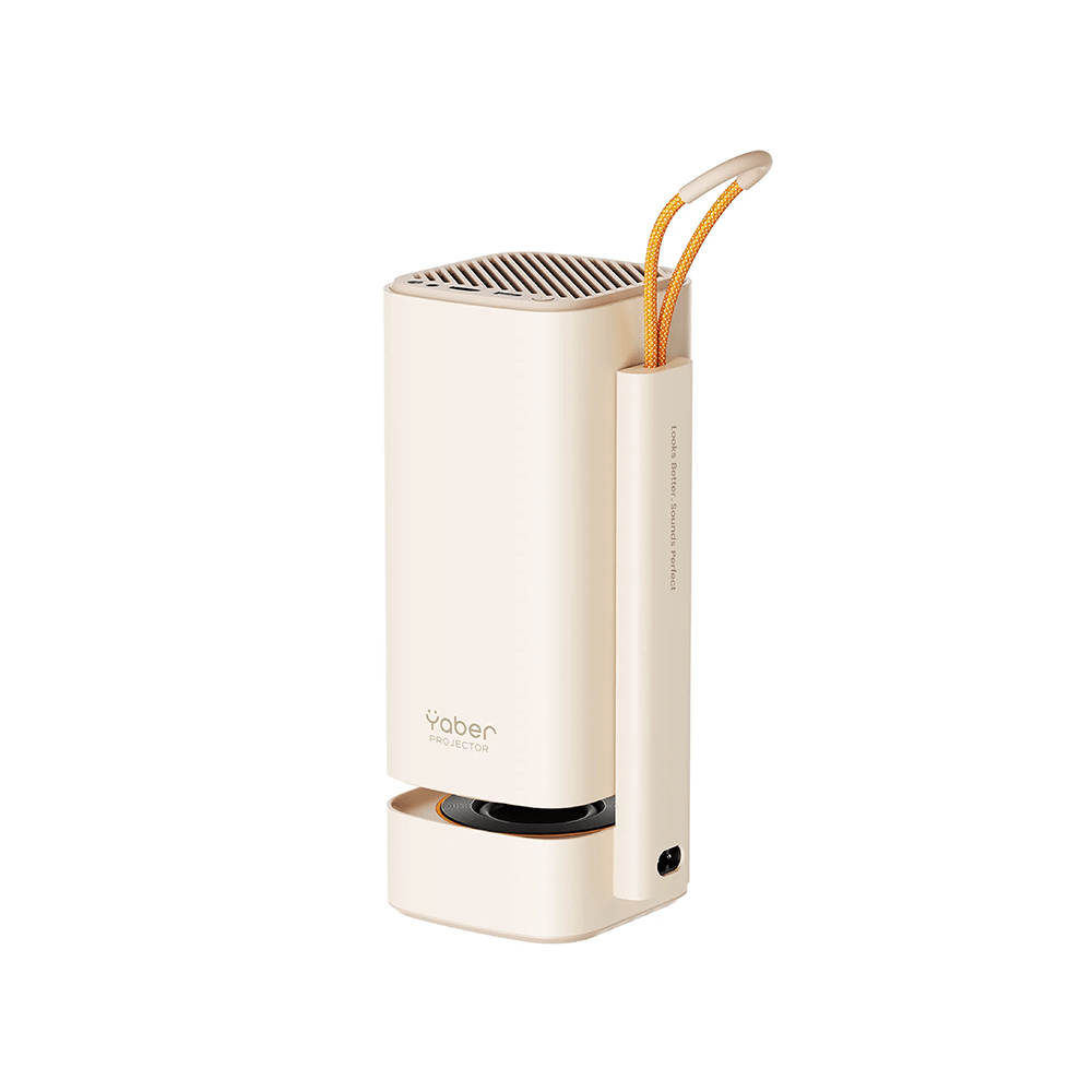 โปรเจคเตอร์ YABER T1 PRO สีเบจ หมุนได้ 180° คมชัด 1080P FHD สว่าง 220 ANSI LUMENS_0
