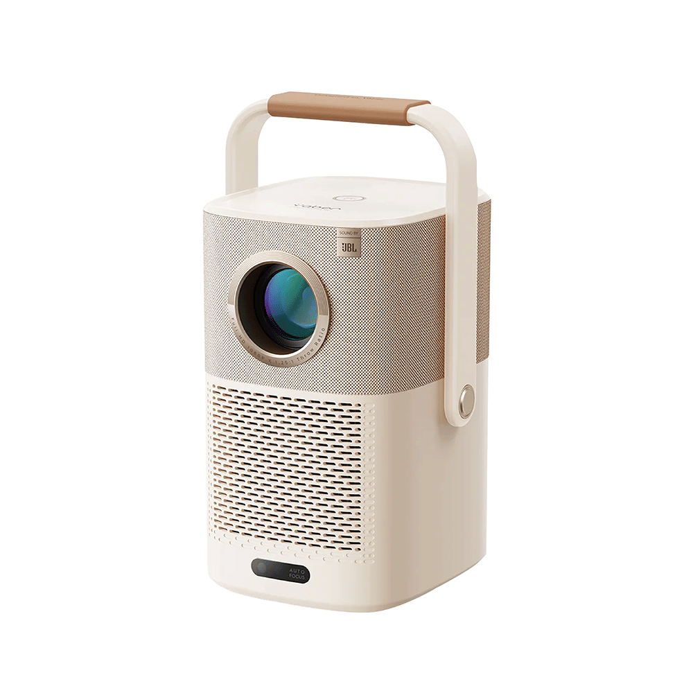 โปรเจคเตอร์ YABER T2 PLUS GTV สีครีม มีแบตเตอรี่ในตัว พร้อม GOOGLE TV