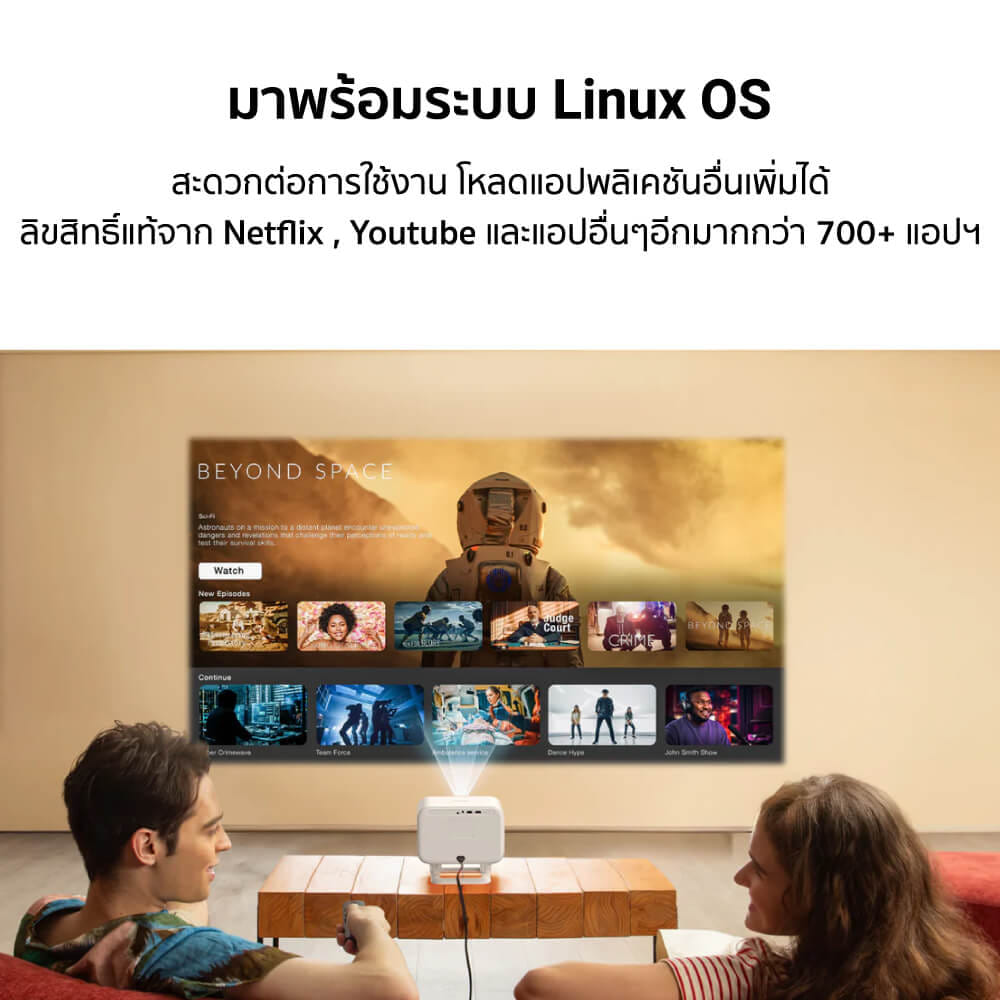 โปรเจคเตอร์ YABER L2 PLUS (พร้อมSOUND BY JBL ในตัว) รองรับระบบ LINUX OS_5