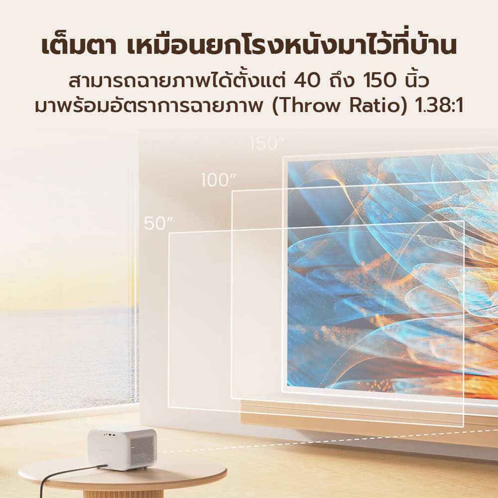 โปรเจคเตอร์ YABER L2S (พร้อมSOUND BY JBL ในตัว)_5
