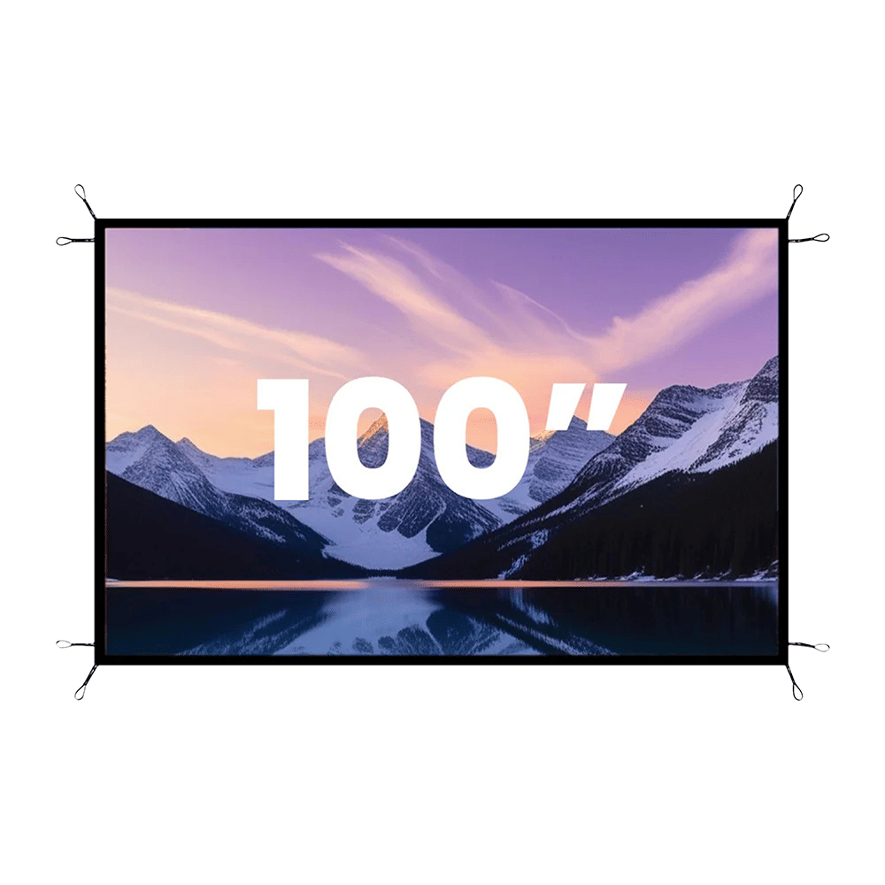 หน้าจอโปรเจคเตอร์ติดผนัง YABER YS-100F 100 นิ้ว มุมมองกว้าง 170° ติดตั้ง 4 มุม พับเก็บง่าย พกพาสะดวก_0