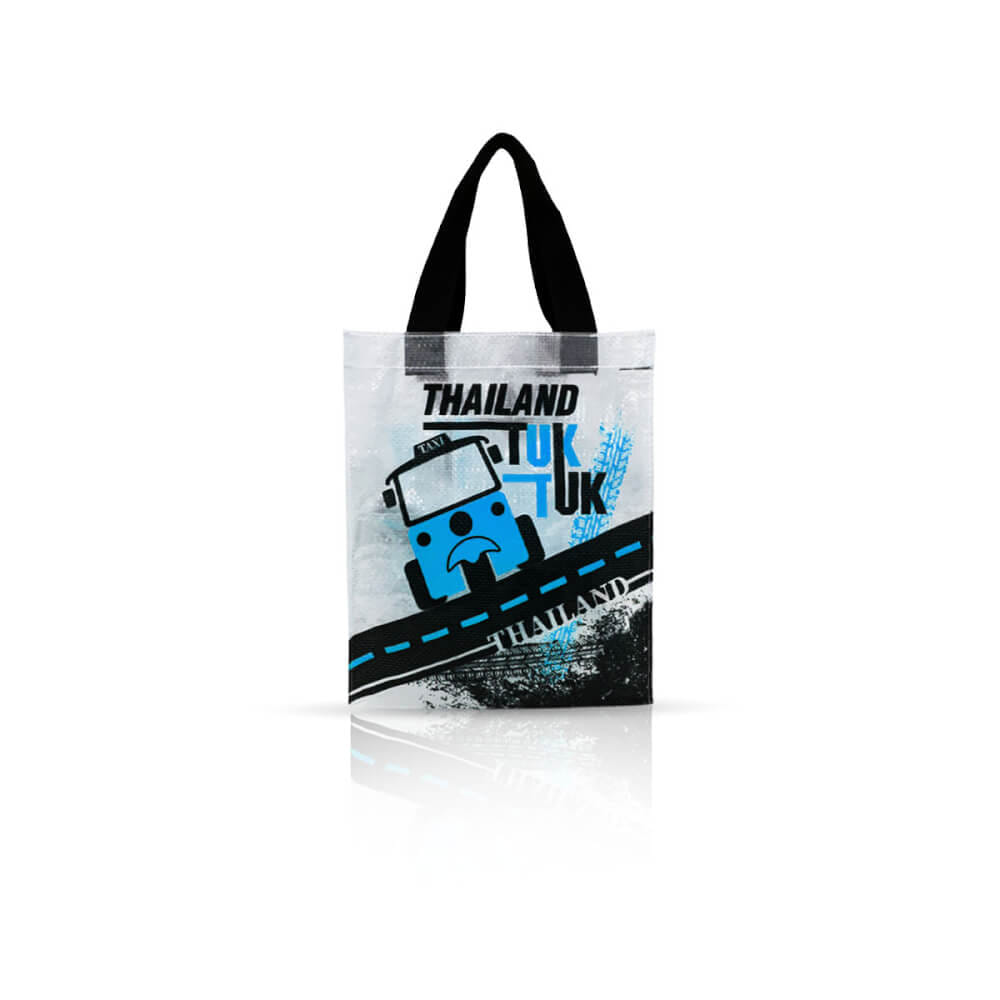 กระเป๋าอเนกประสงค์ VAVAZ รุ่น TOTE BAG ขนาด 25X10X32 ซม. ลายไทยแลนด์ ตุ๊กตุ๊ก สีฟ้า