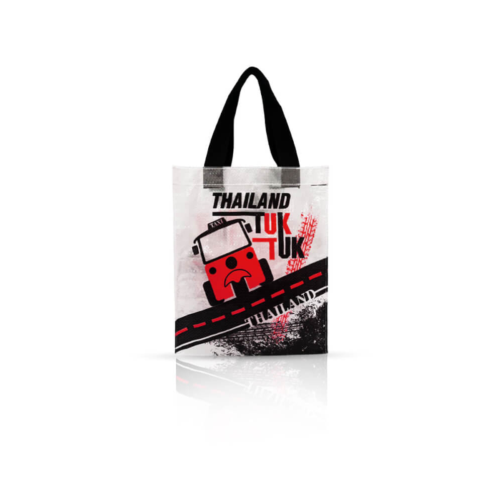 กระเป๋าอเนกประสงค์ VAVAZ รุ่น TOTE BAG ขนาด 25X10X32 ซม. ลายไทยแลนด์ ตุ๊กตุ๊ก สีแดง