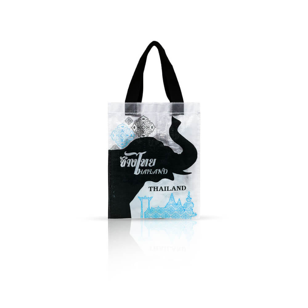 กระเป๋าอเนกประสงค์ VAVAZ รุ่น TOTE BAG ขนาด 25X10X32 ซม. ลายช้าง สีฟ้า