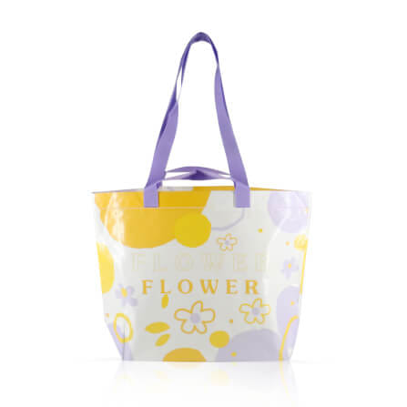 กระเป๋าช้อปปิ้ง VAVAZ รุ่น FLOWER สีเหลือง-ม่วง_1