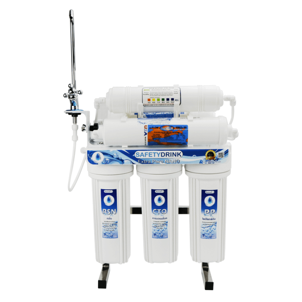 เครื่องกรองน้ำดื่ม 6 ขั้นตอน SAFETYDRINK รุ่น EXTRA PURE NANO (ALKALINE)_1