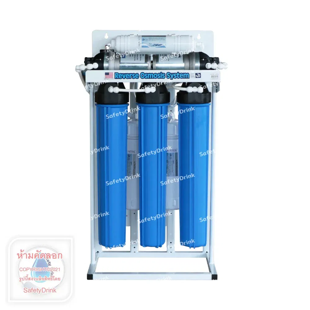 เครื่องกรองน้ำดื่ม 5 ขั้นตอน AQUATEK SILVER รุ่น RO 1,000 GPD (พร้อมเฟรมตั้งโครงเหล็กชุบสี)_0