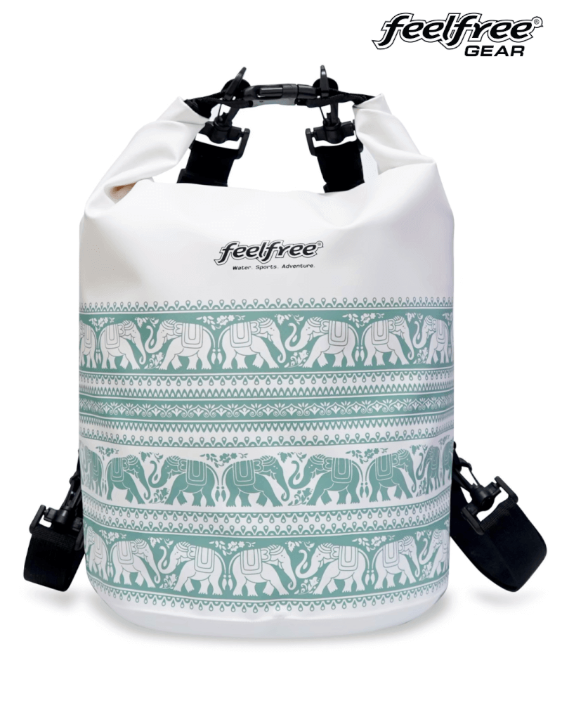 กระเป๋ากันน้ำ FEELFREE DRY TUBE CHANG รุ่นช้าง 15L สีขาว/เขียว_0