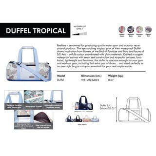 กระเป๋าสะพายกันน้ำ FEELFREE TROPICAL DUFFEL สี BOTANIC GREEN_1