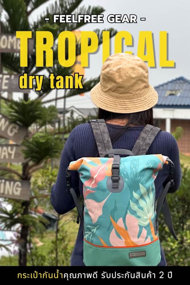 กระเป๋าเป้ผ้ากันฝน FEELFREE DRY TANK  TROPICAL 20 L สี ELYSIAN