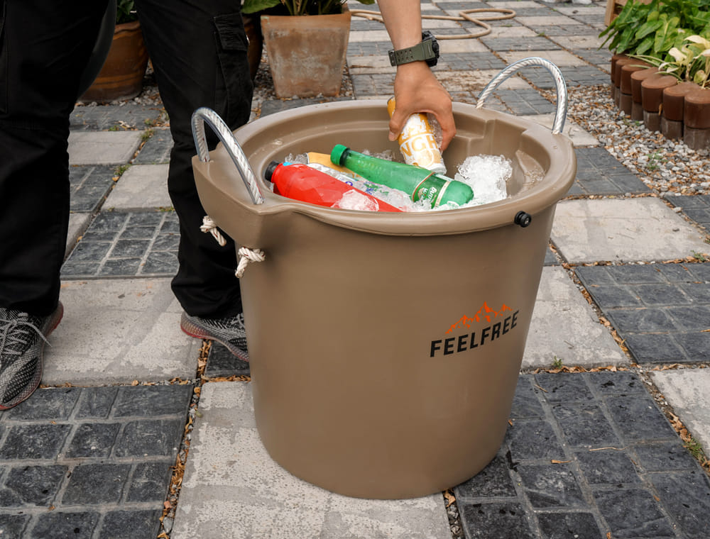 ถังน้ำแข็งเก็บความเย็น FEELFREE INNER BIN ความจุ 50L สีน้ำตาล