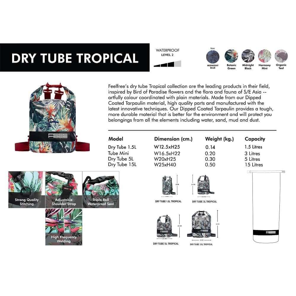 กระเป๋ากันน้ำถุงกันน้ำ FEELFREE  DRY TUBE TROPICAL 3L สี LUNARA
